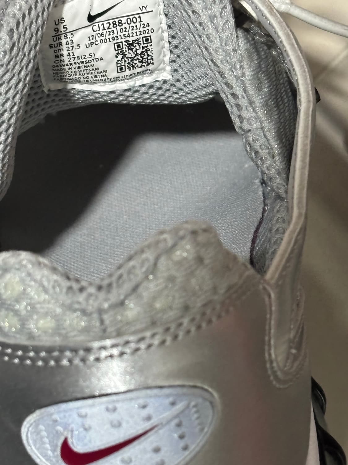 (275) 나이키 에어 줌 스피리돈 케이지 2 메탈릭 실버 상품이미지6