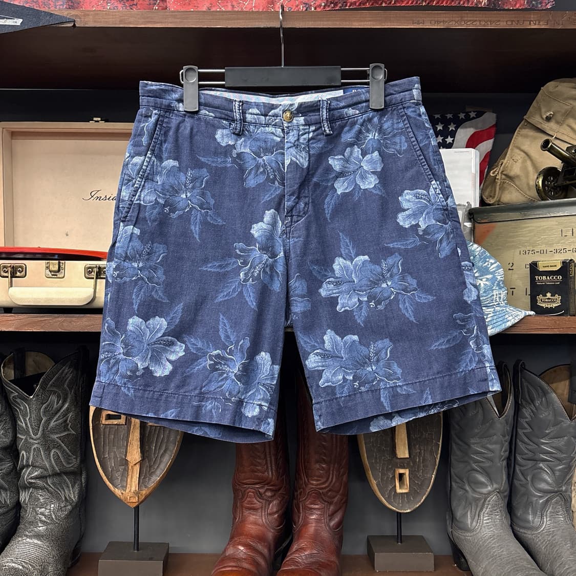 신형라벨 폴로 랄프로렌 하와이안 플로럴 패턴 하프팬츠 N1116   상품이미지1