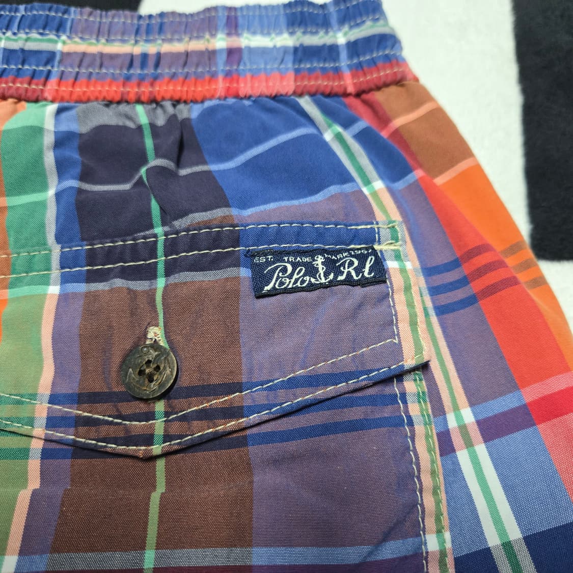 M 폴로랄프로렌 체크 스윔팬츠 수영복 멀티컬러 상품이미지7