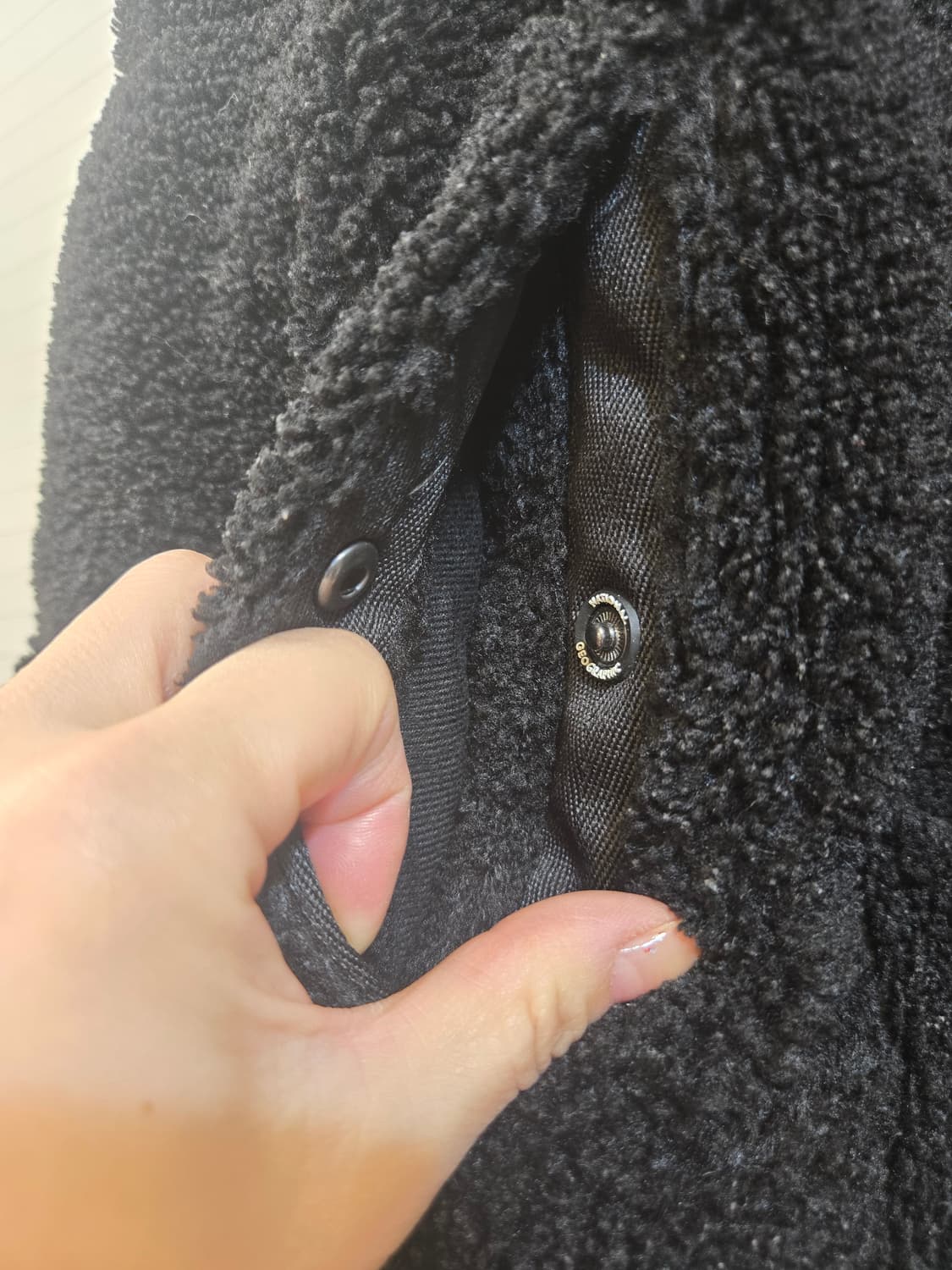 내셔널지오그래픽 블랙 후드 양면 패딩 점퍼 상품이미지8