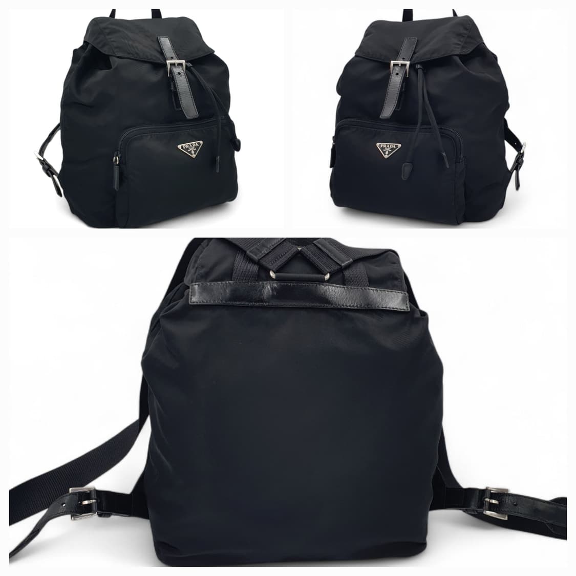 프라다 리나일론 원포켓 블랙 백팩 BZ4650 상품이미지2