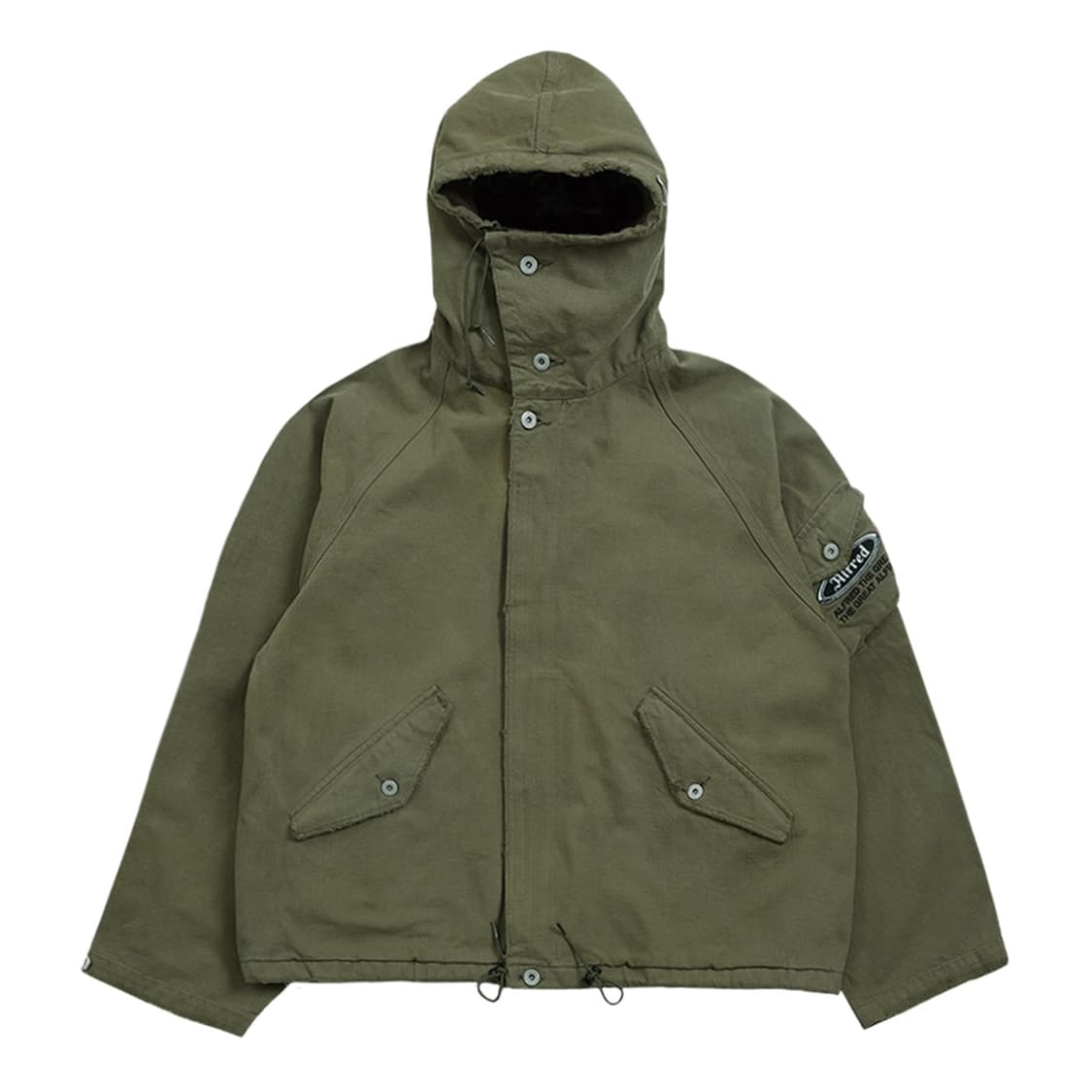Alfred STONE WASHED SMOCK JACKET / KHAKI 상품이미지1