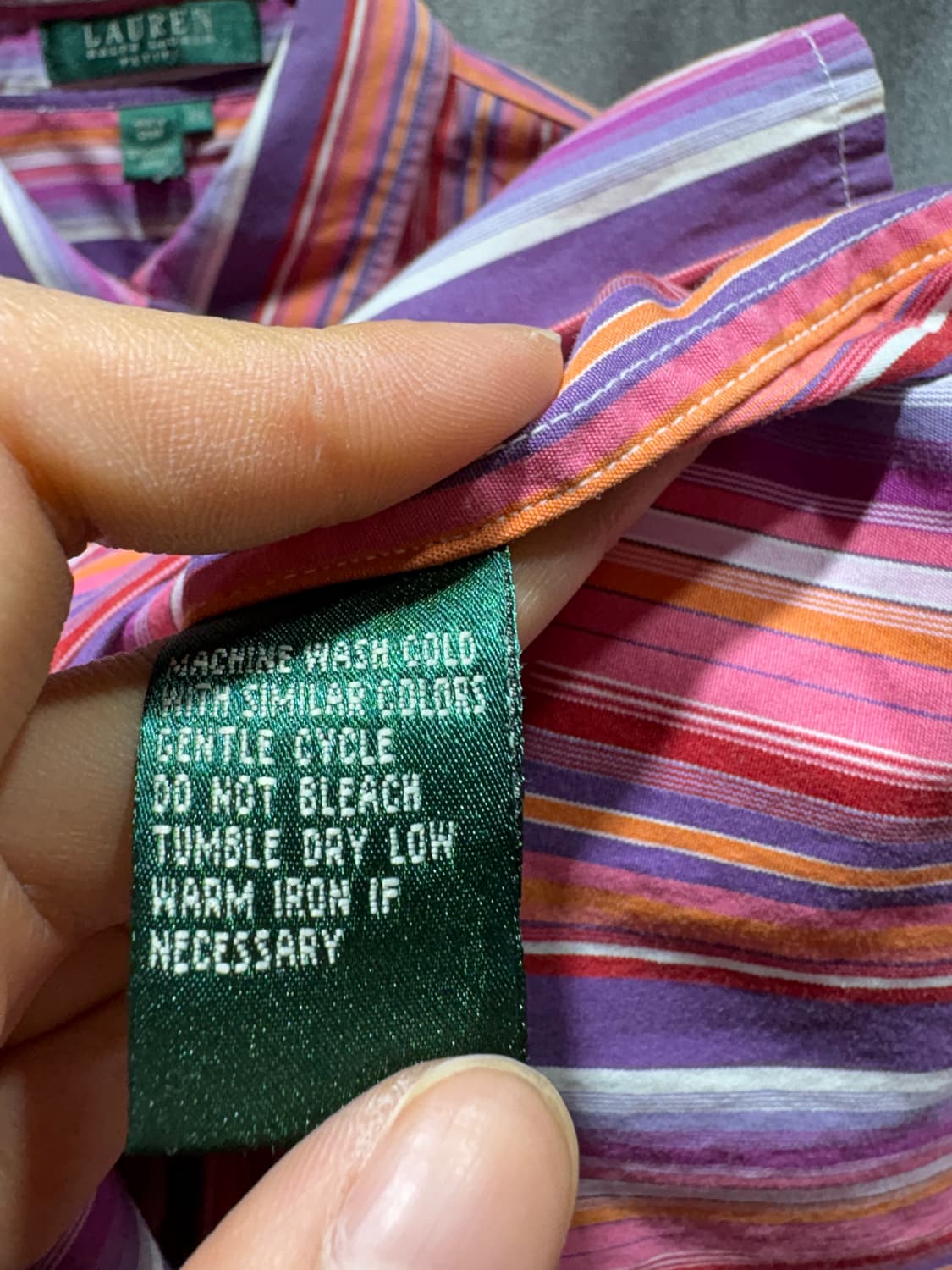 S 폴로랄프로렌 RLL 우먼스 스트라이프 배색 셔츠 상품이미지6