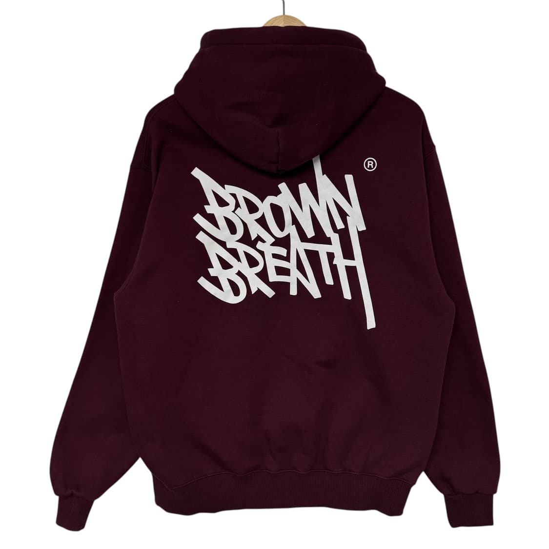 브라운브레스 로고 후드 버건디 상품이미지1