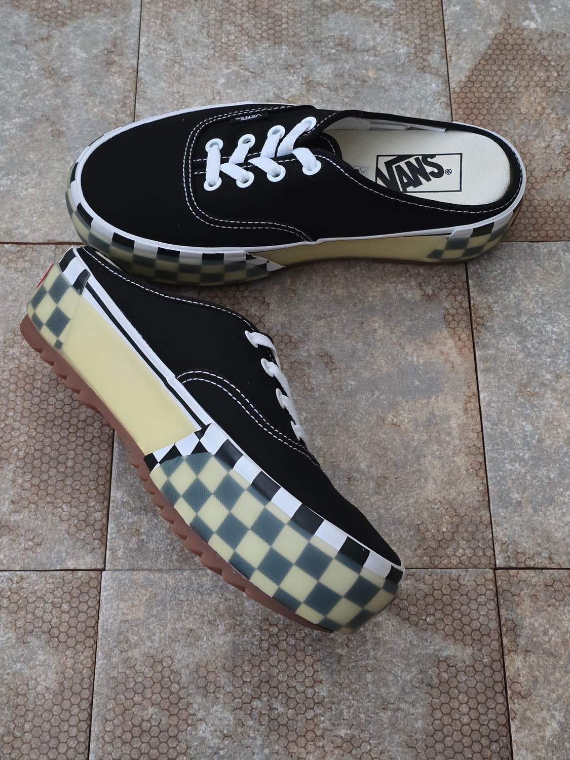 (230)반스 어센틱 스택드 뮬 체커  상품이미지4