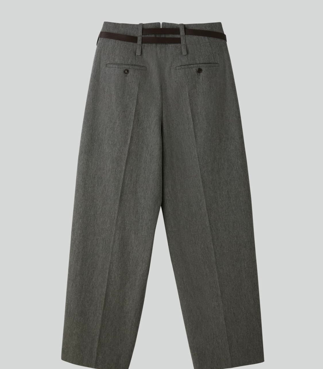 새상품)렉토 퀸시 울 벨티드 슬랙스 회색 M 상품이미지2