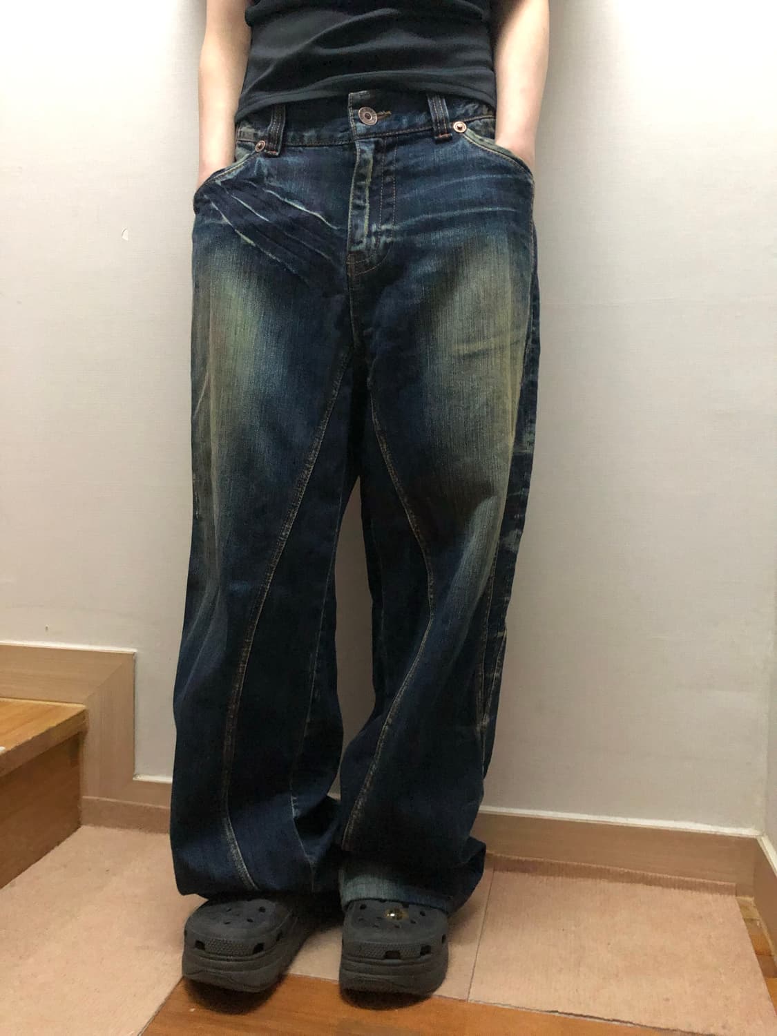 빈티지 데님 펑크 워싱 팬츠 상품이미지4