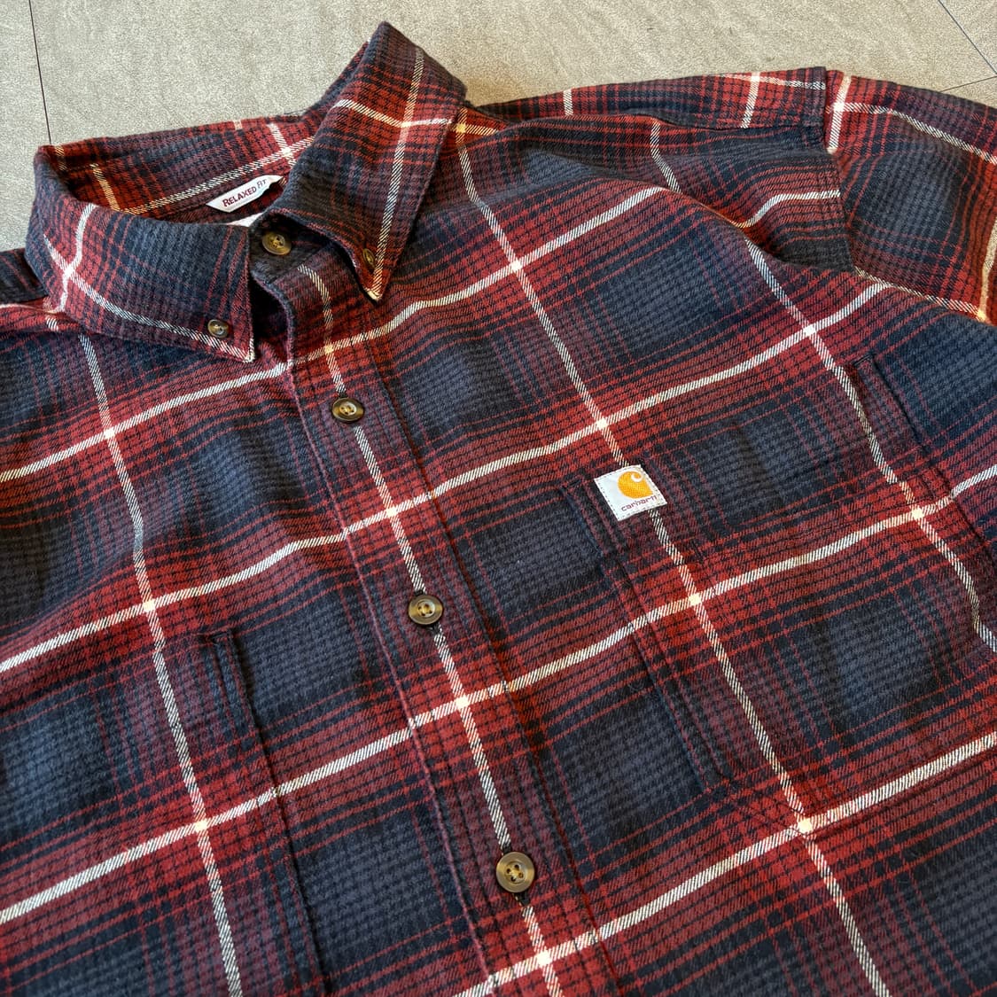 칼하트 정품 오리지널 해비 코튼 체크 긴팔 셔츠 상품이미지6