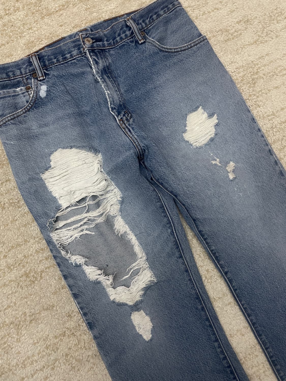 [36x34] 90s Levis 517 리바이스 디스트로이드 데님 팬츠 상품이미지2