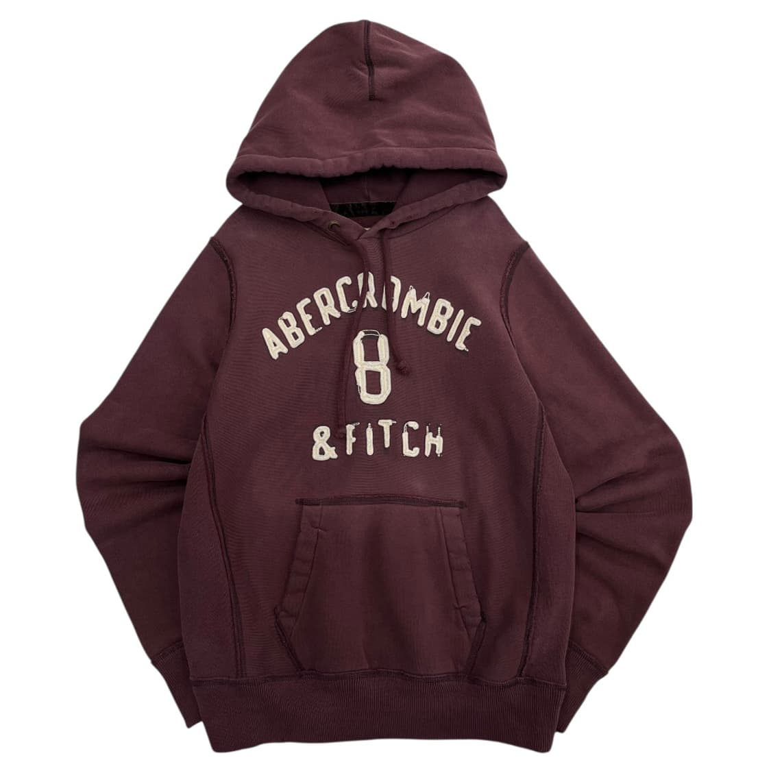 아베크롬비 센터패치 버건디 후드 S 상품이미지2