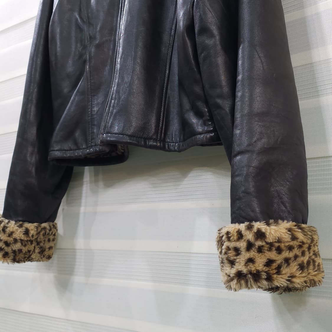 미국빈티지 XOE NEW YORK 가죽 집업자켓- 우먼S 상품이미지3