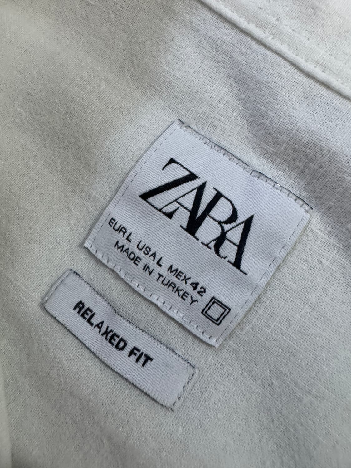 자라 ZARA 릴렉스 핏 린넨 혼방 옥스포드 코튼 셔츠 L XL 상품이미지4