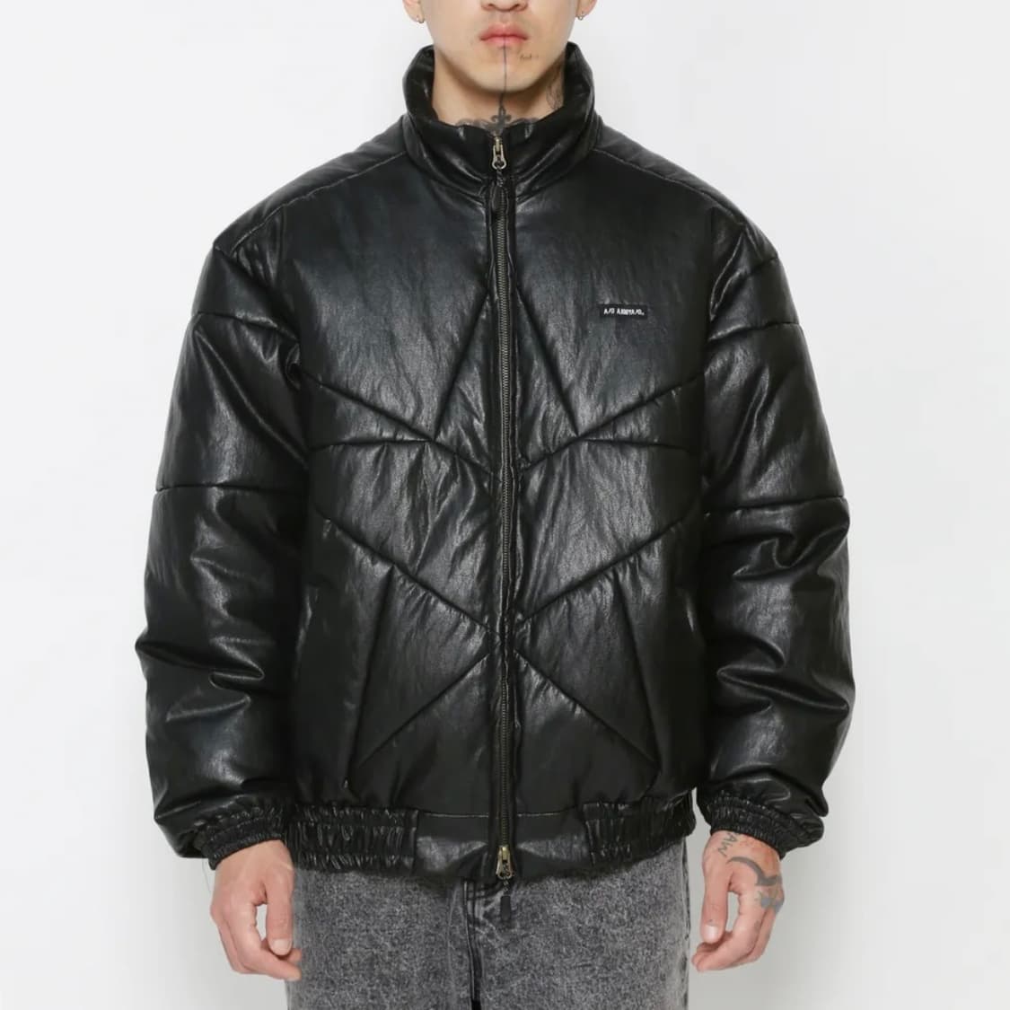 [ajobyajo] Star Leather Padded Jacket_L 상품이미지6