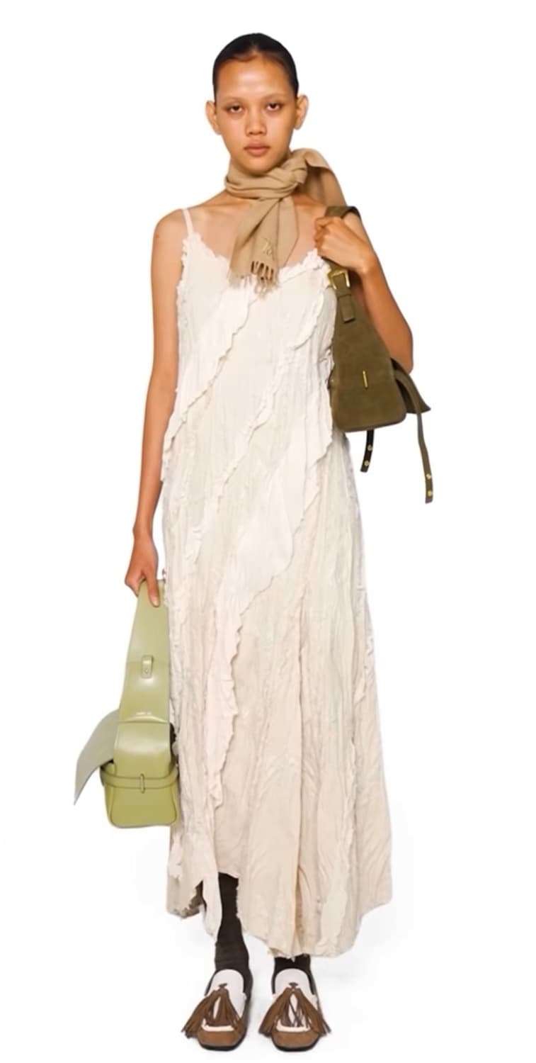 Open yy RUFFLE LACE MIX DRESS 상품이미지2