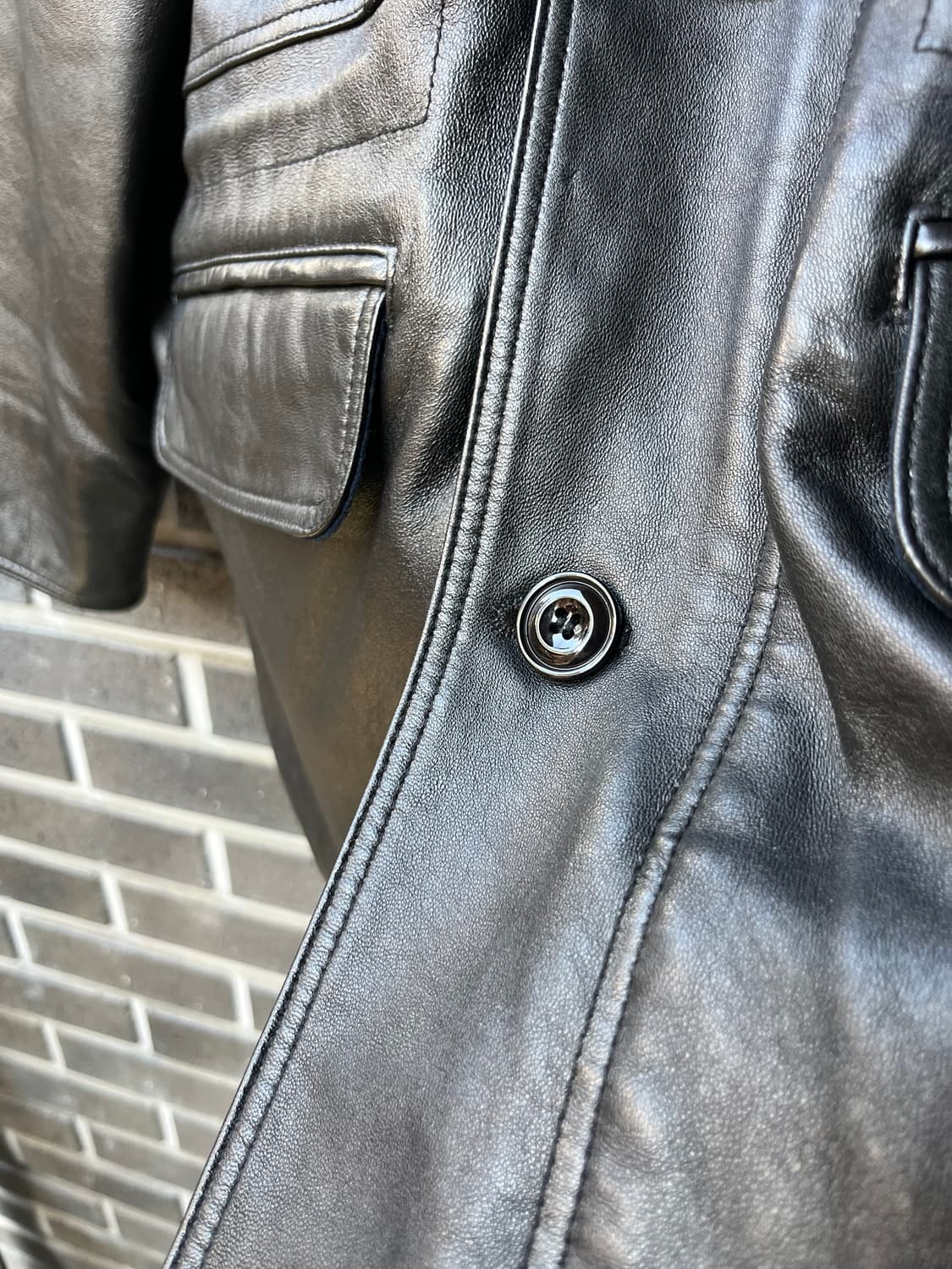 90s 램스킨 가죽자켓 블랙 상품이미지10