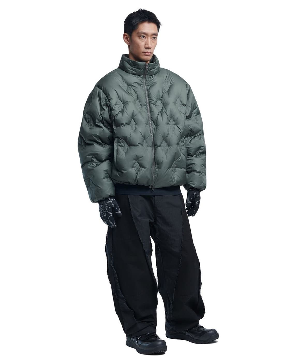 노매뉴얼 L.S SHORT DOWN JACKET 패딩 다운 자켓 카키 L 상품이미지3