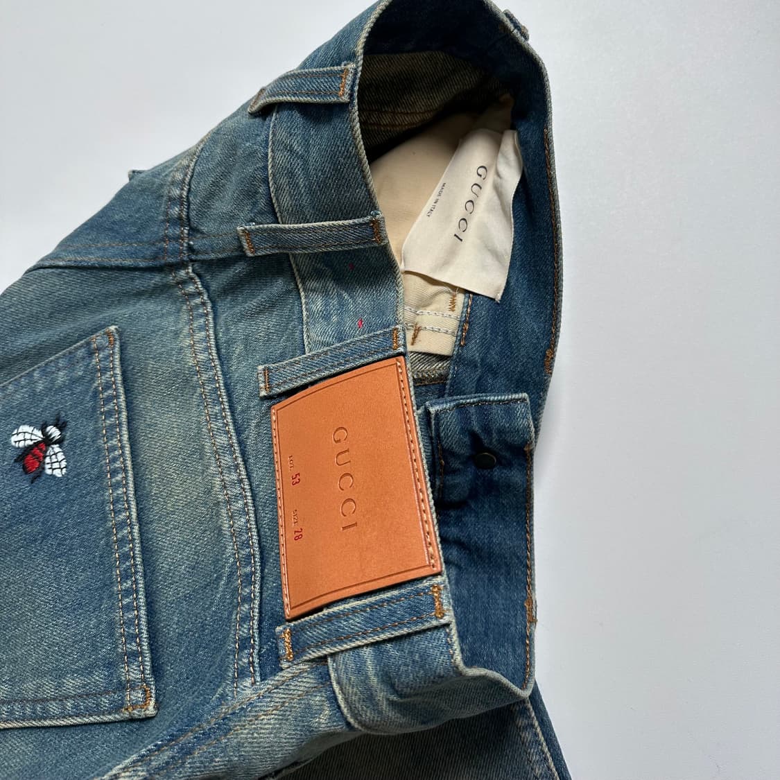 구찌 우먼스 자수 데님 팬츠  상품이미지4