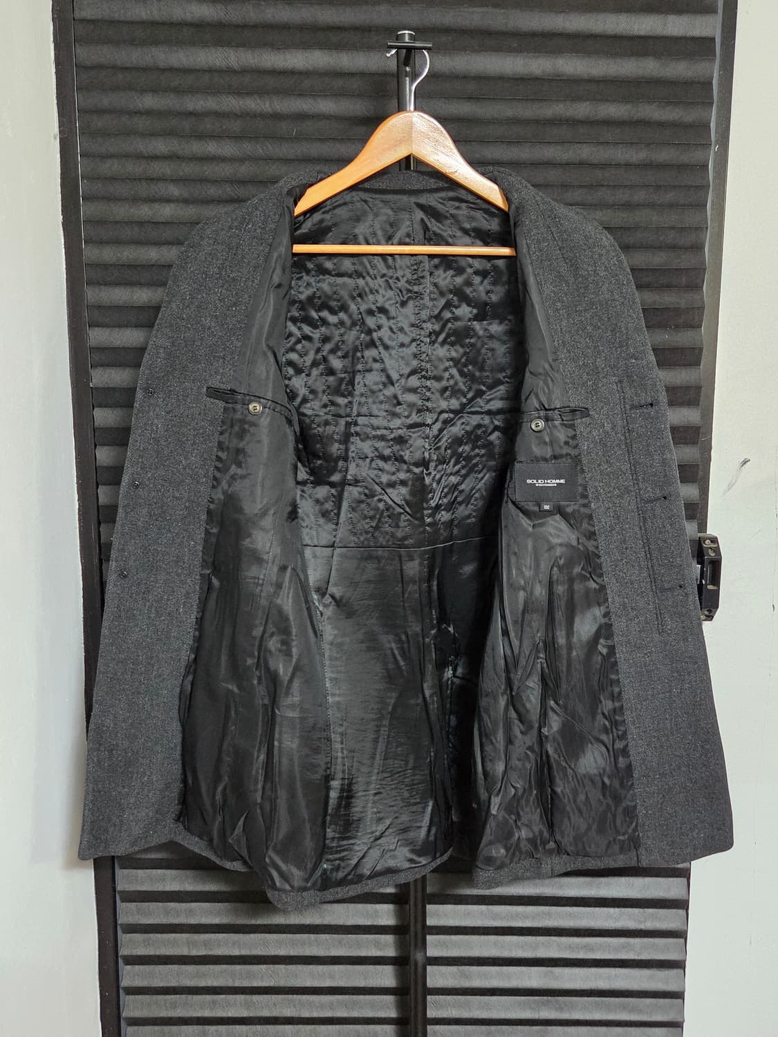 (정품) [솔리드 옴므] by 우영미 울 히든 싱글 코트 | 00099 상품이미지5