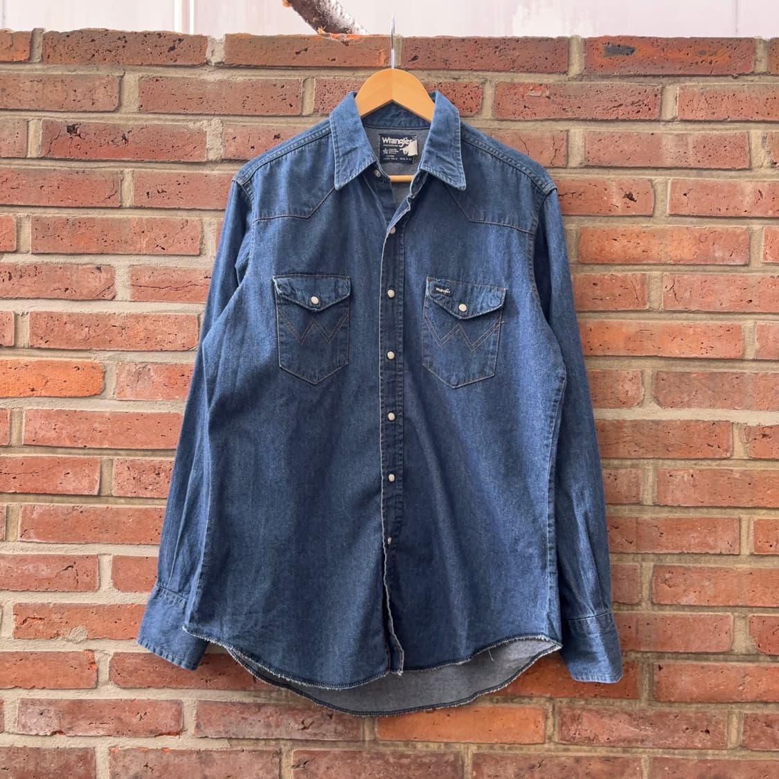 80~90s USA 랭글러 Wrangler 데님 웨스턴 셔츠 상품이미지1