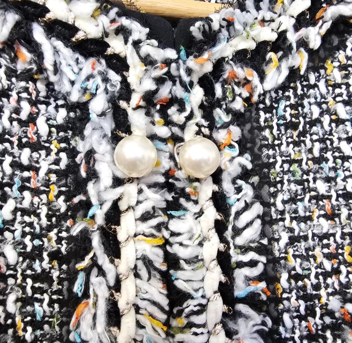 (새상품) LINE 슬림라인 트위드 롱자켓 ~66 상품이미지5