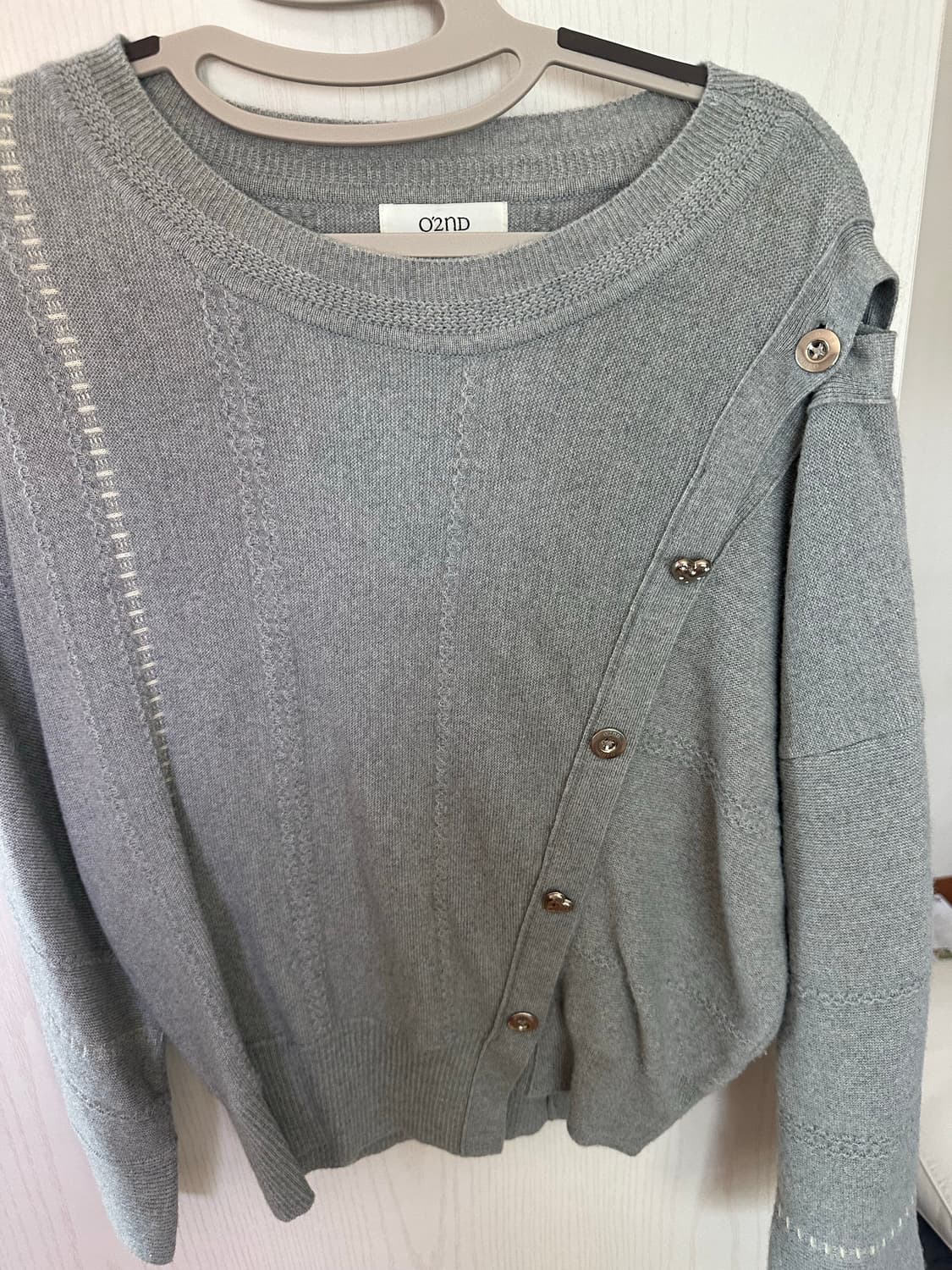 O’2nd 오투세컨드 회색 니트 상품이미지2