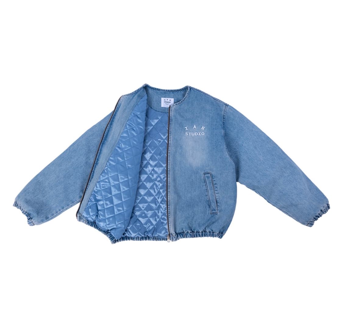 아이앱 스튜디오 아이앱 데님 봄버 자켓 블루 상품이미지3