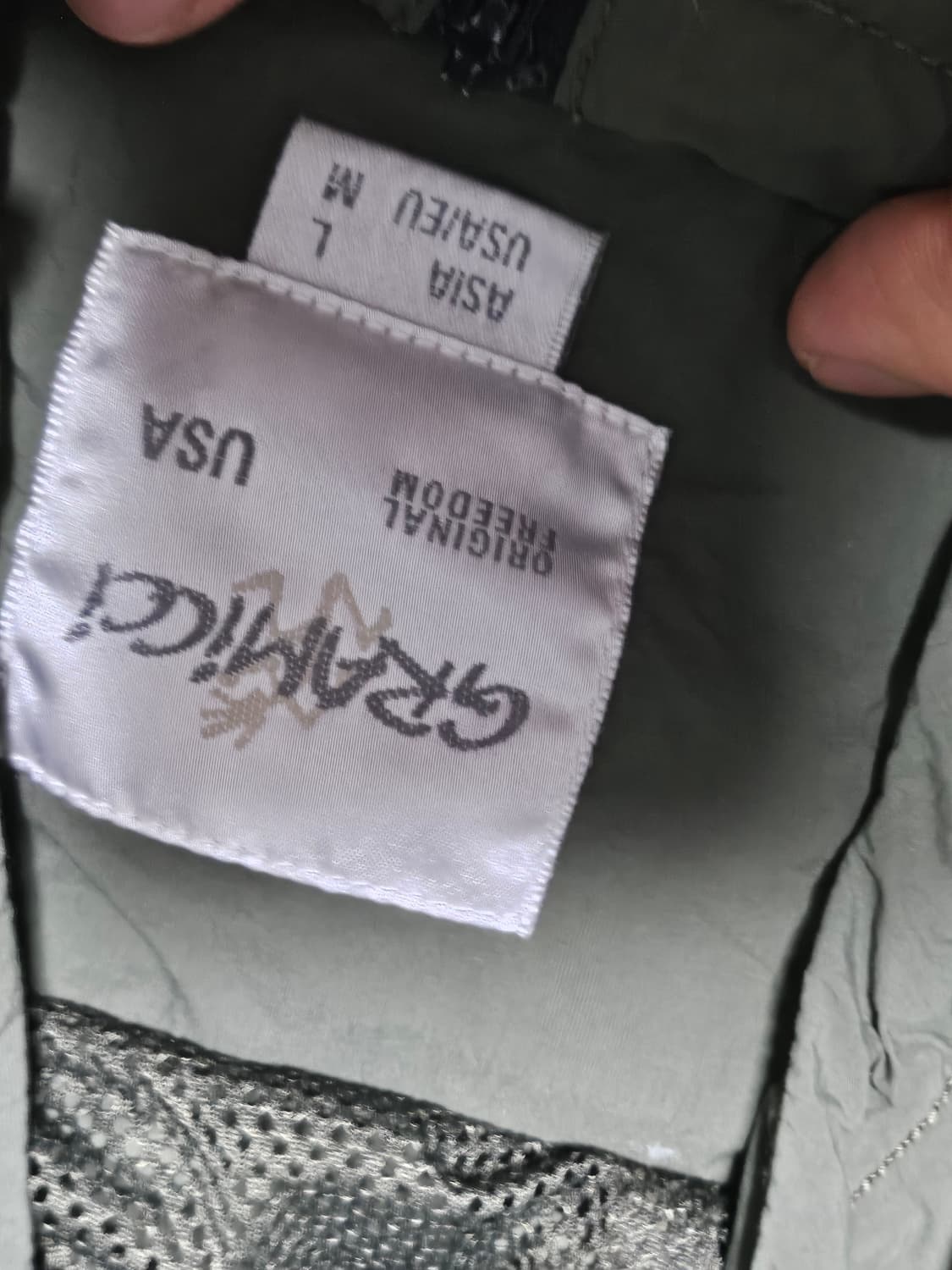 그라미치 나일론 바람막이 카키 L 상품이미지3