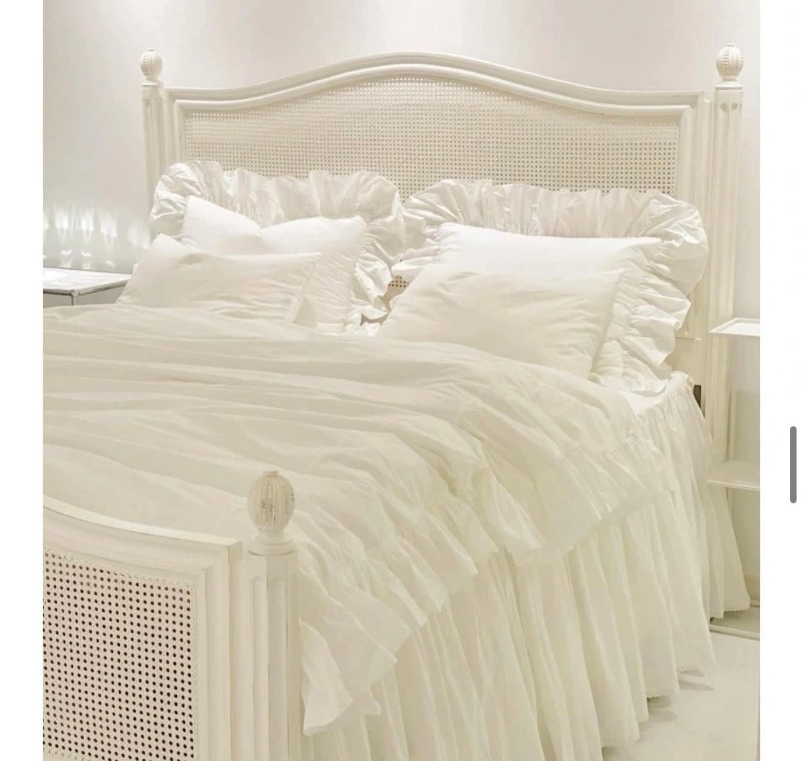 화이트 프릴차렵이불커버 슈퍼싱글  상품이미지7