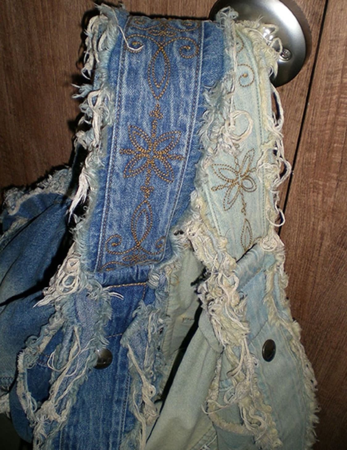 [새상품] 스컬프터 디스트로이드 데님 더플백 라이트블루 상품이미지5