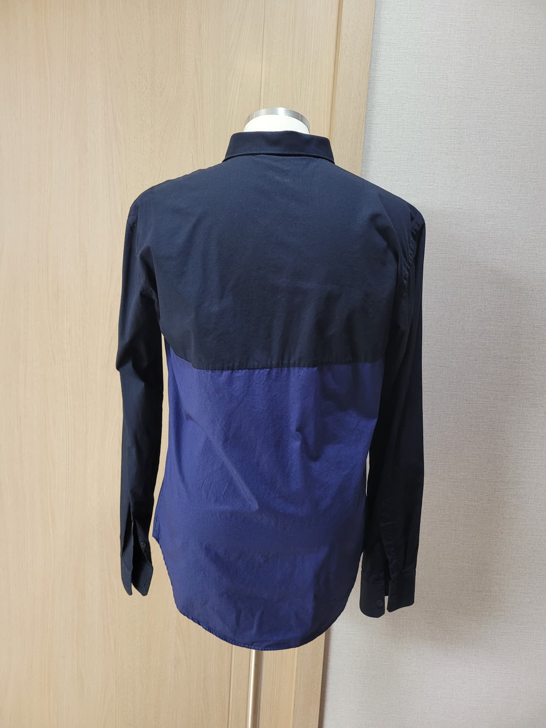 자라맨 ZARAMAN black tag 남자 블럭 셔츠 L 네이비 상품이미지5