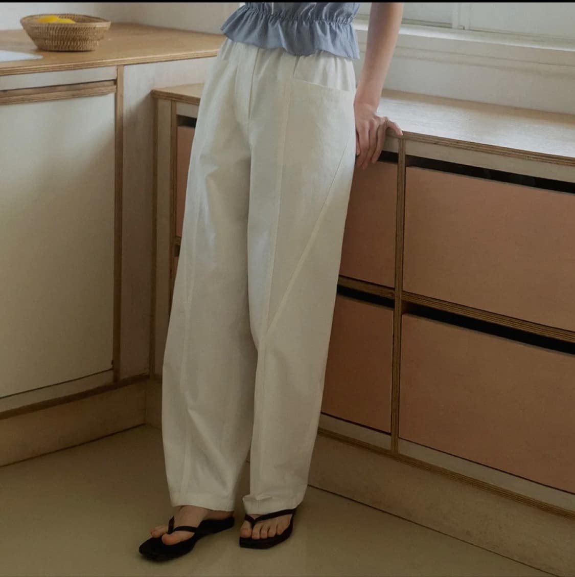 (새상품) 유라고 URAGO cotton banding pants 상품이미지2
