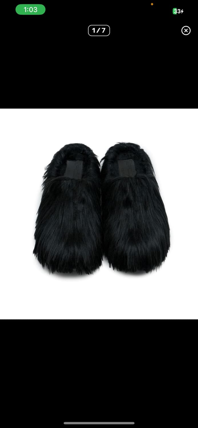 (구해요) 나체 퍼 클로그 블랙 230 상품이미지1