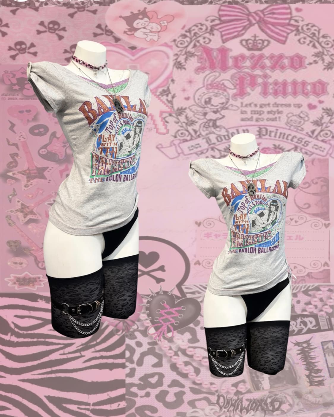 00's Glitter lace Cross back strapsleeve 상품이미지1