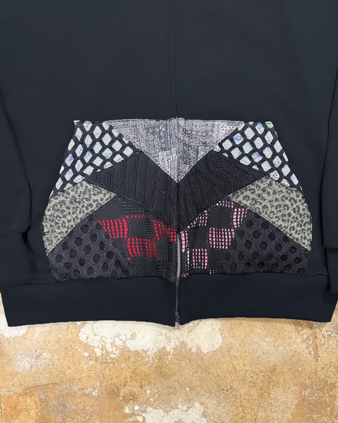 리워크 패치워크 후드 집업 상품이미지3