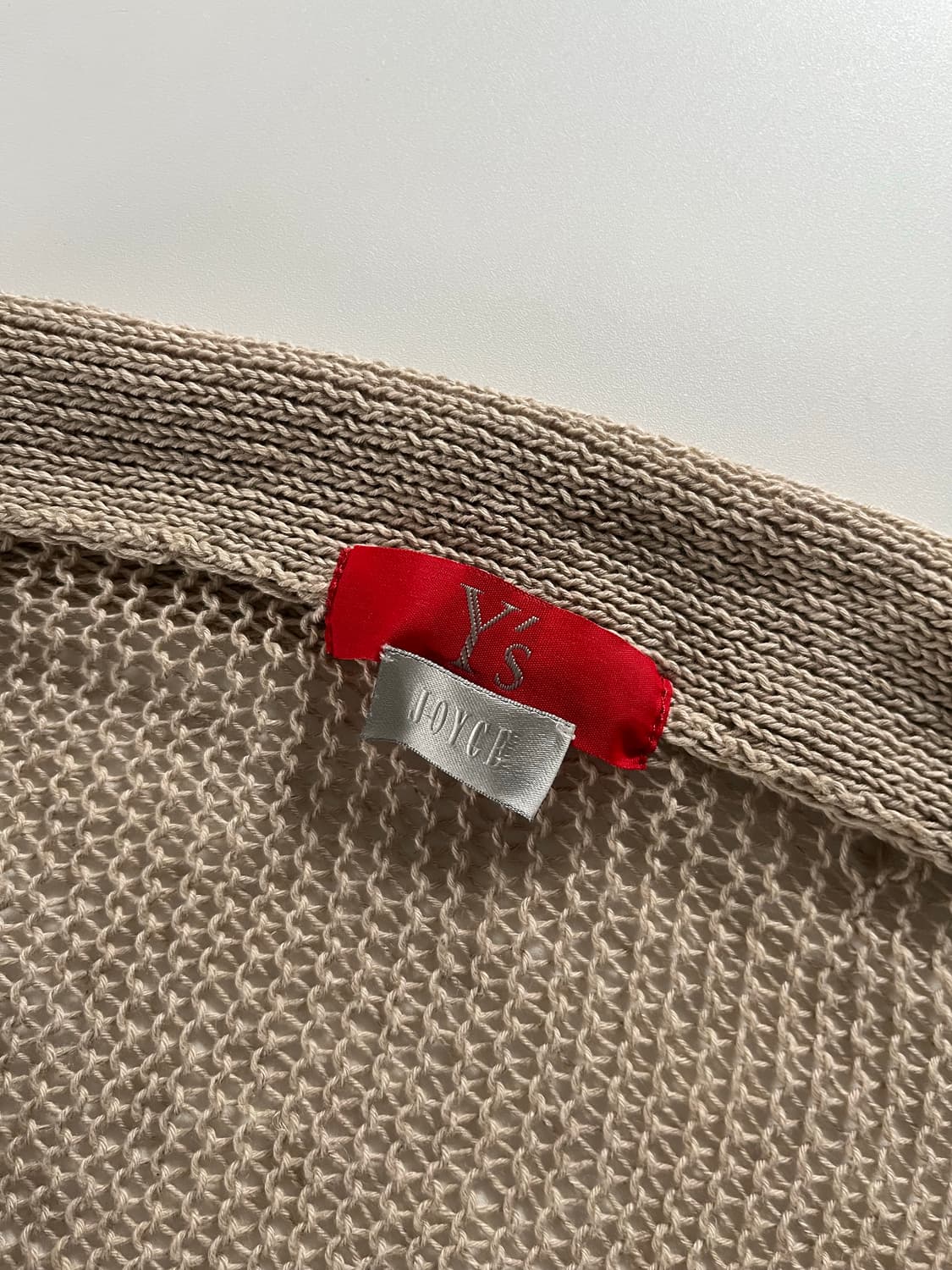 Y’s 요지야마모토 베이지 니트 볼레로 가디건  상품이미지4