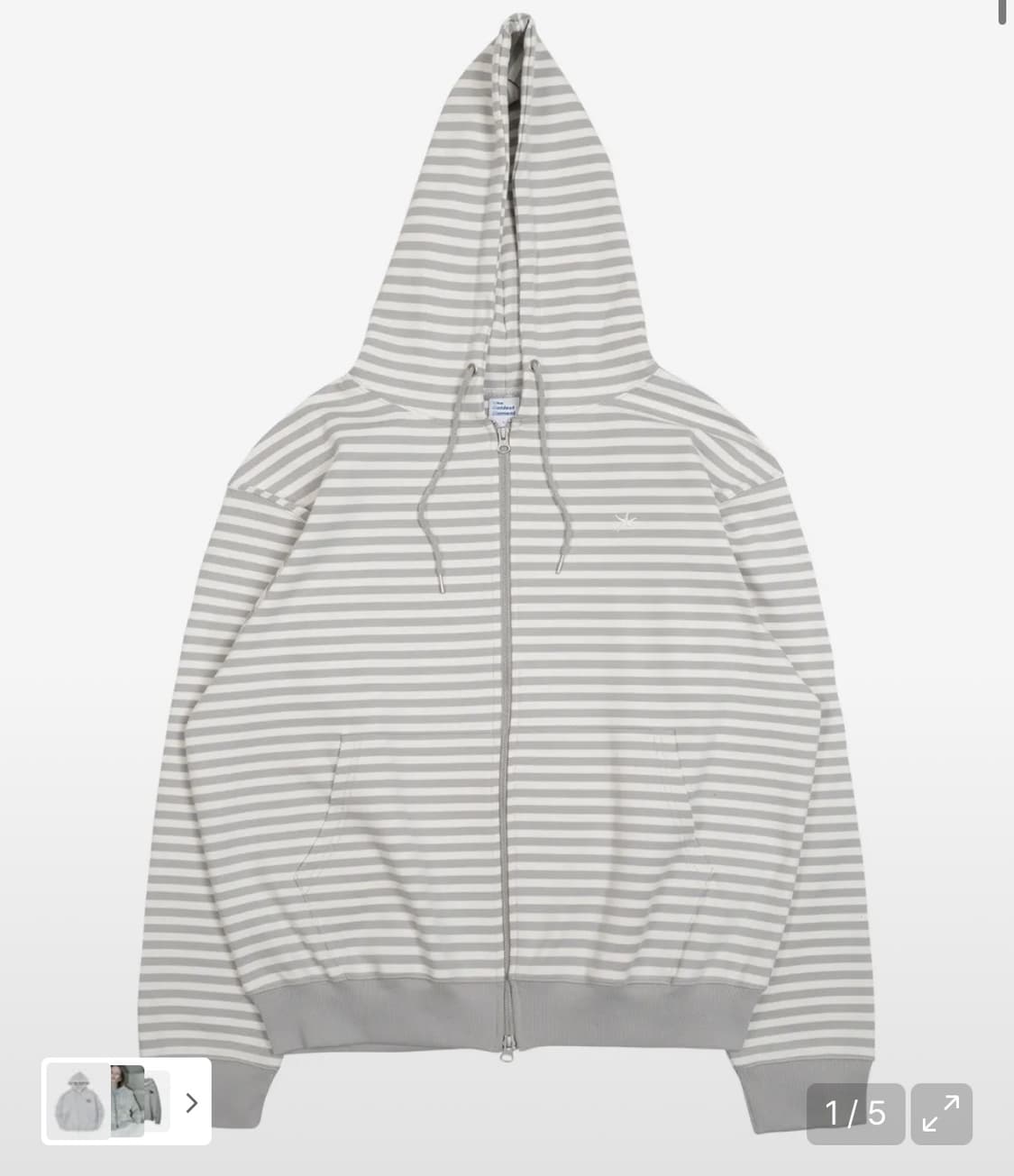 TCM stripe hooded zip-up 판매 상품이미지1