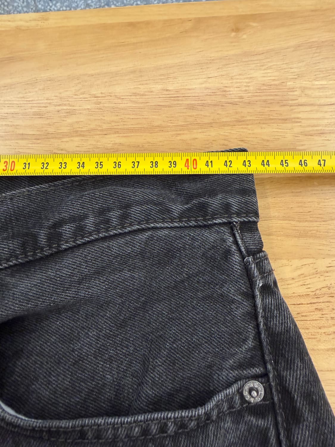 리바이스 505 블랙 데님 팬츠 상품이미지6