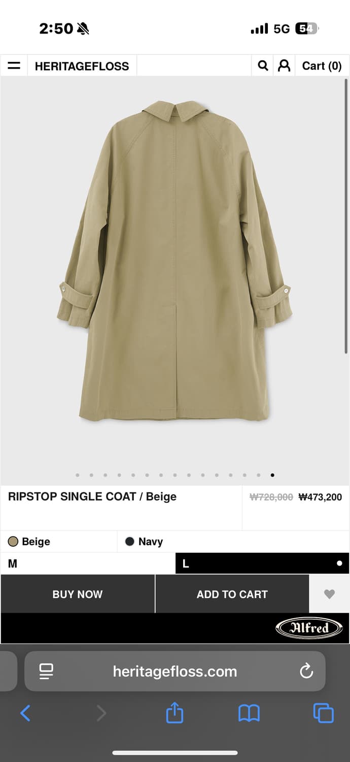 헤리티지 플로스 립스탑 싱글코트 L 상품이미지9