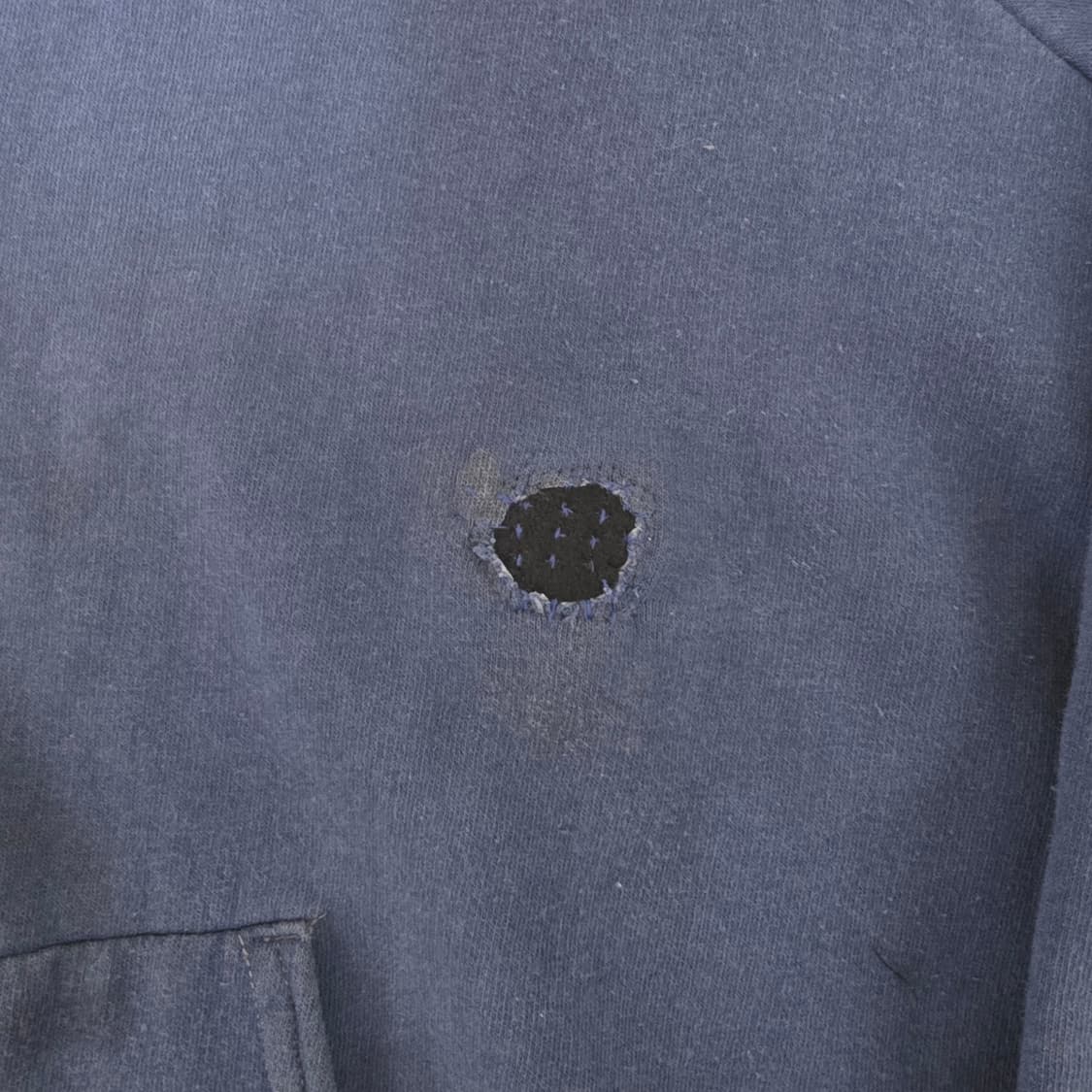 [L] 70-80s 빈티지 우드랜드 써멀 더블페이스 트래쉬드 후드집업 상품이미지3