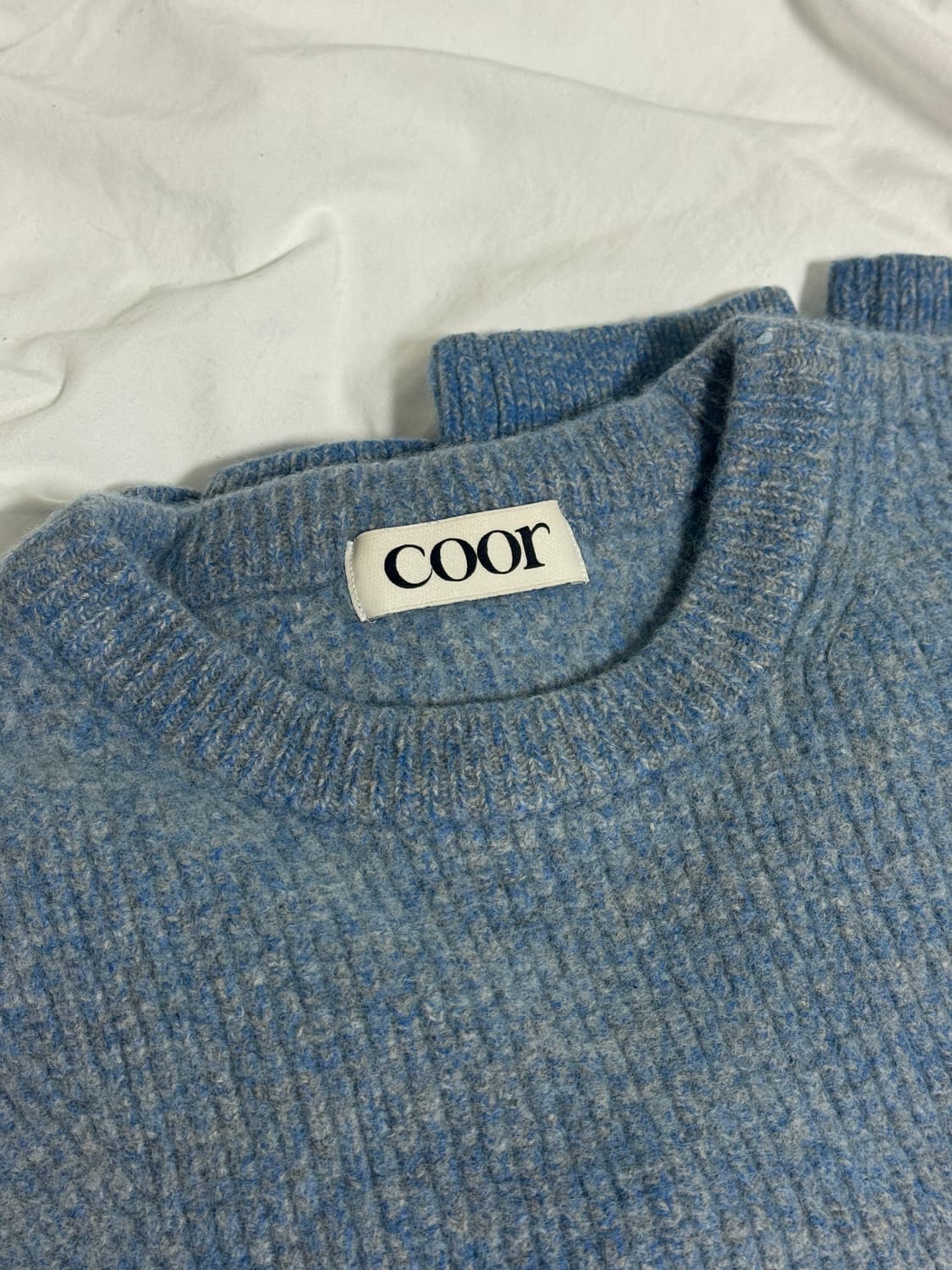 쿠어 캐시팝 니트 L 블루 상품이미지1