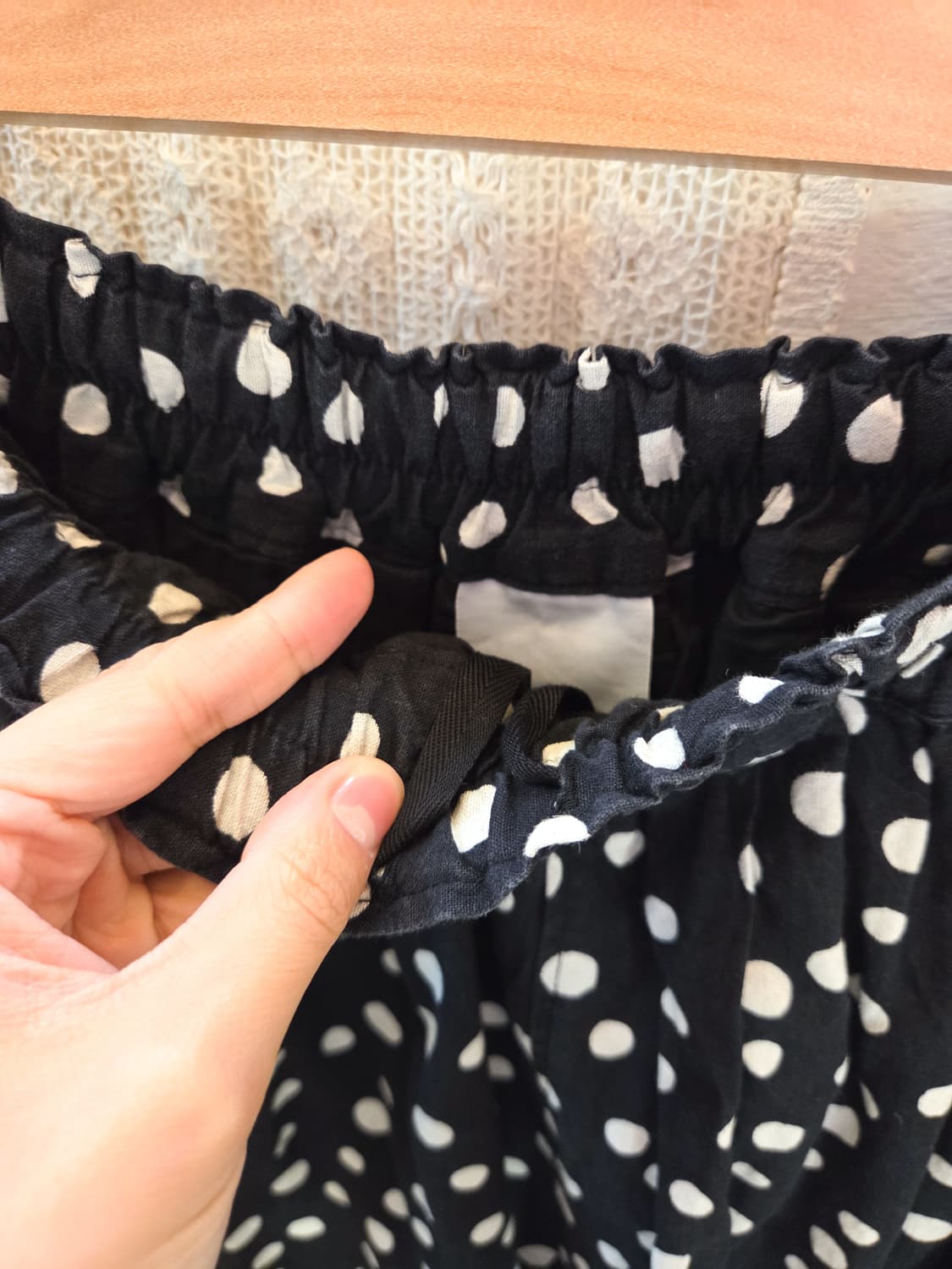 도트 와이드 팬츠 상품이미지5