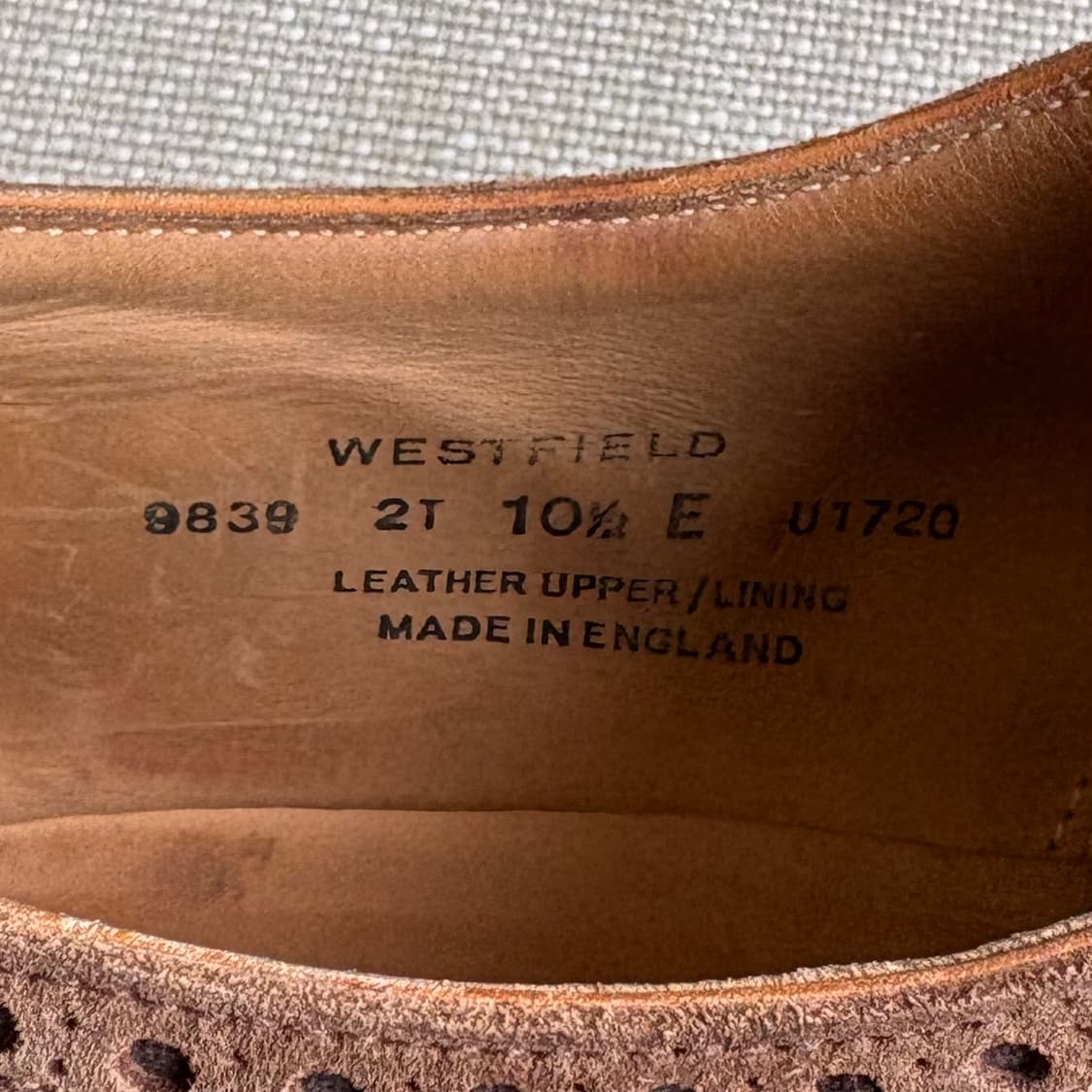 [10.5E] CROCKETT & JONES WESTFIELD 스웨이드 상품이미지10
