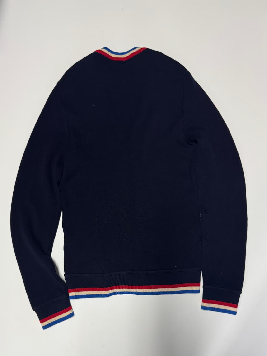 여성 라코스테 빅 로고 프레피룩 울 가디건 S 네이비 상품이미지2