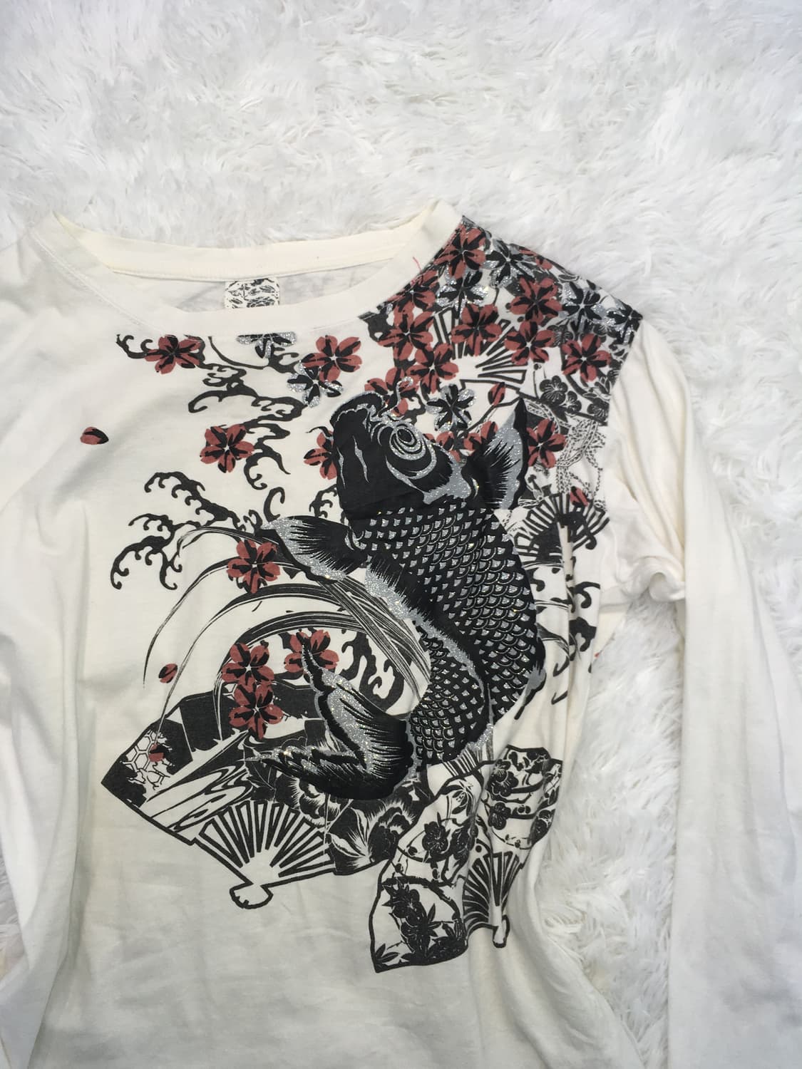 일본빈티지 오리엔탈 프린팅 긴팔 티셔츠 상품이미지2