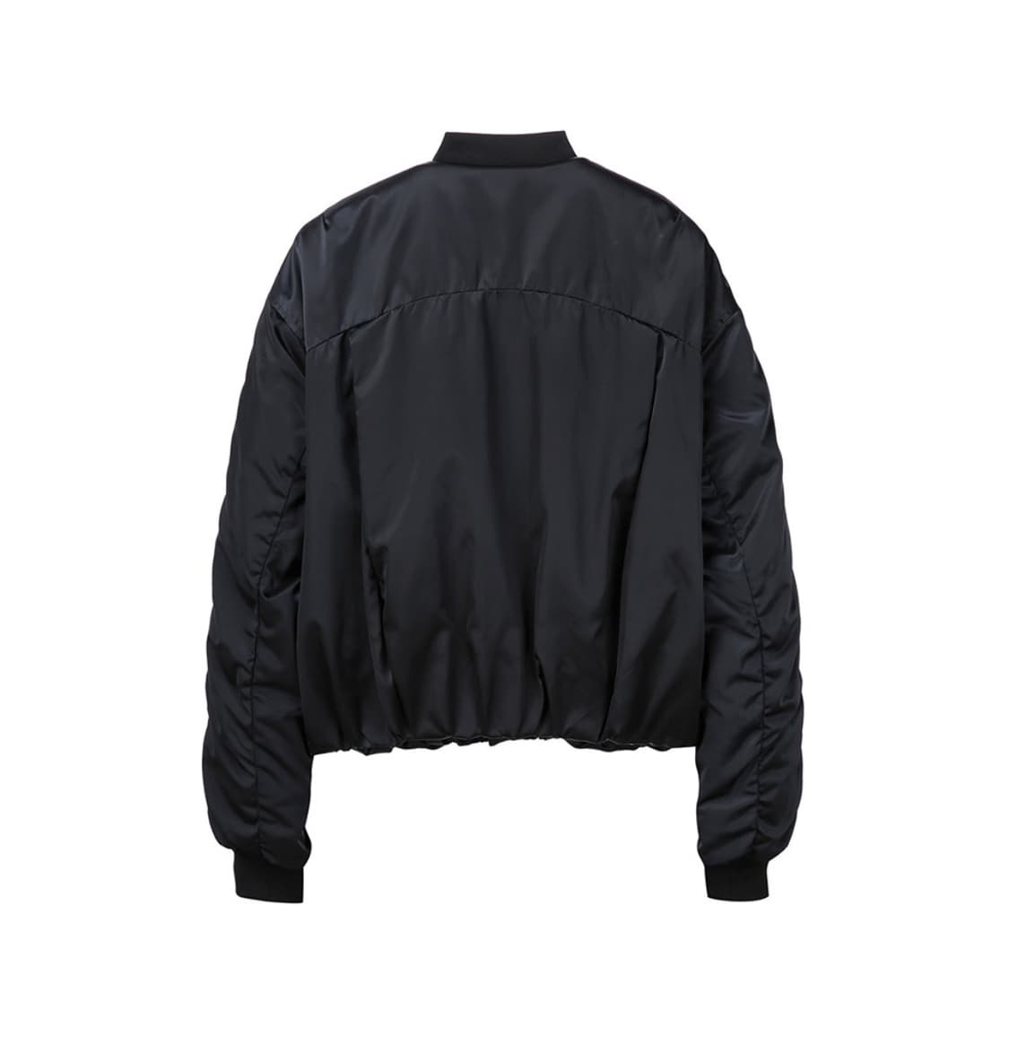 (L) 일꼬르소 x oam팩토리 셔링 패딩 MA-1 자켓 블랙 상품이미지2