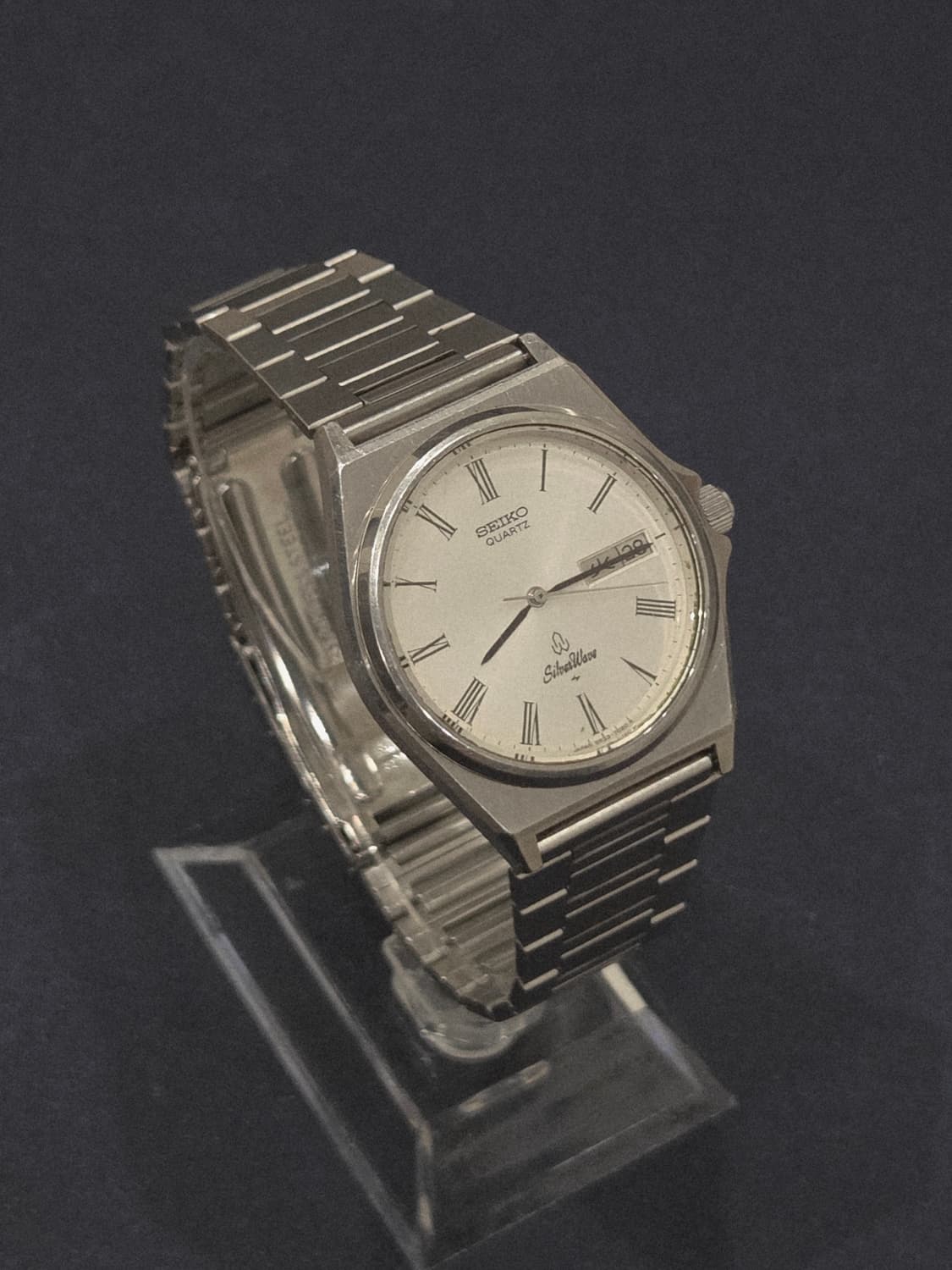 80s 빈티지 세이코 실버웨이브 쿼츠 로만 다이얼 (5933-7020) 상품이미지4
