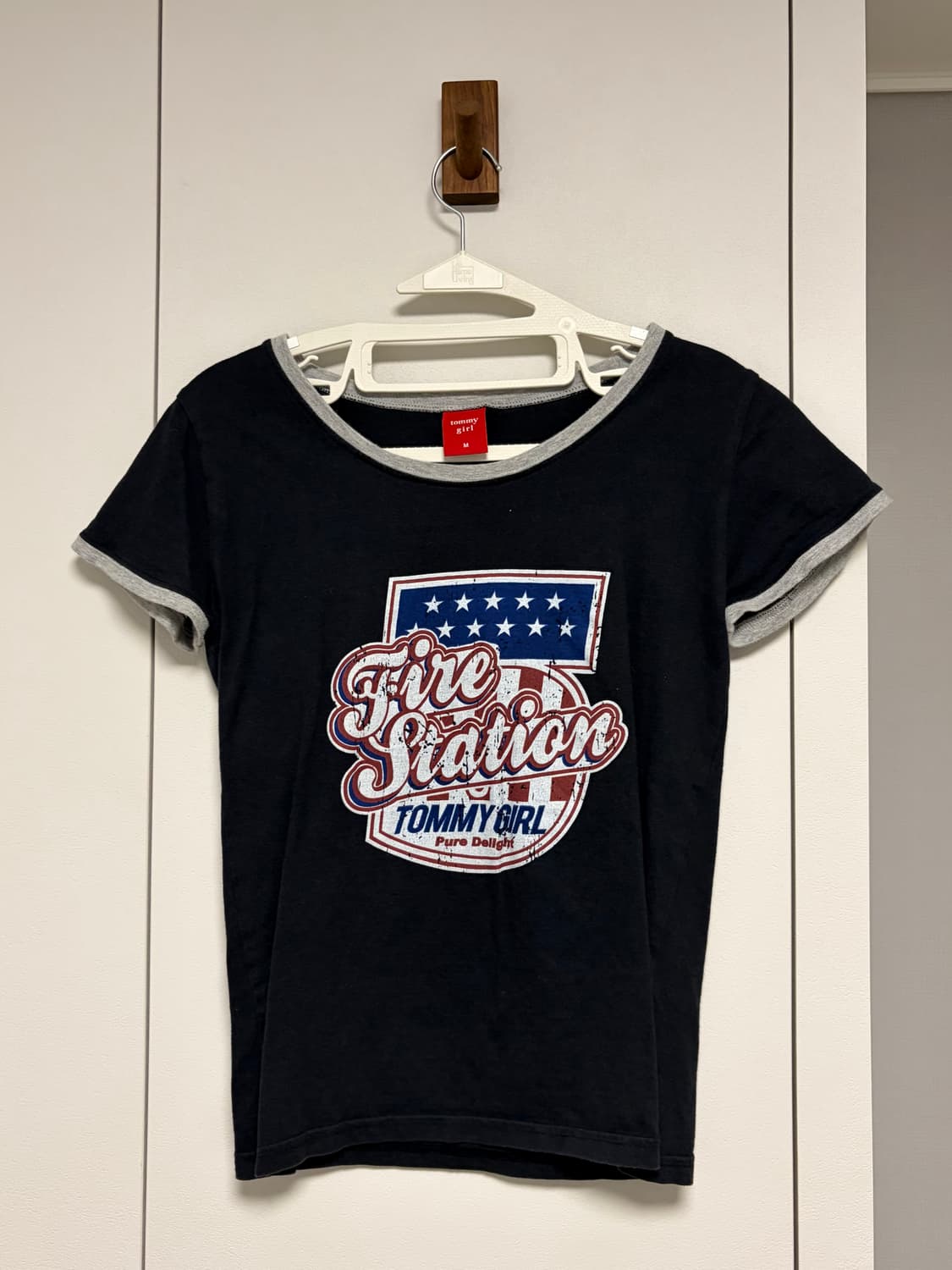 타미힐피거 TOMMY GIRL 네이비 반팔 티셔츠 M 상품이미지1