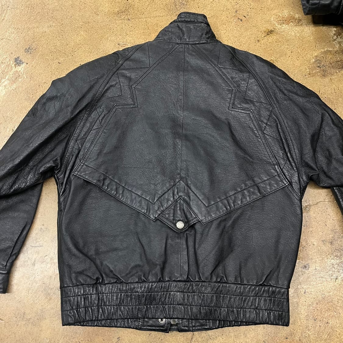 [정품/S] 윌슨레더 블랙 레더 자켓 b19 상품이미지4
