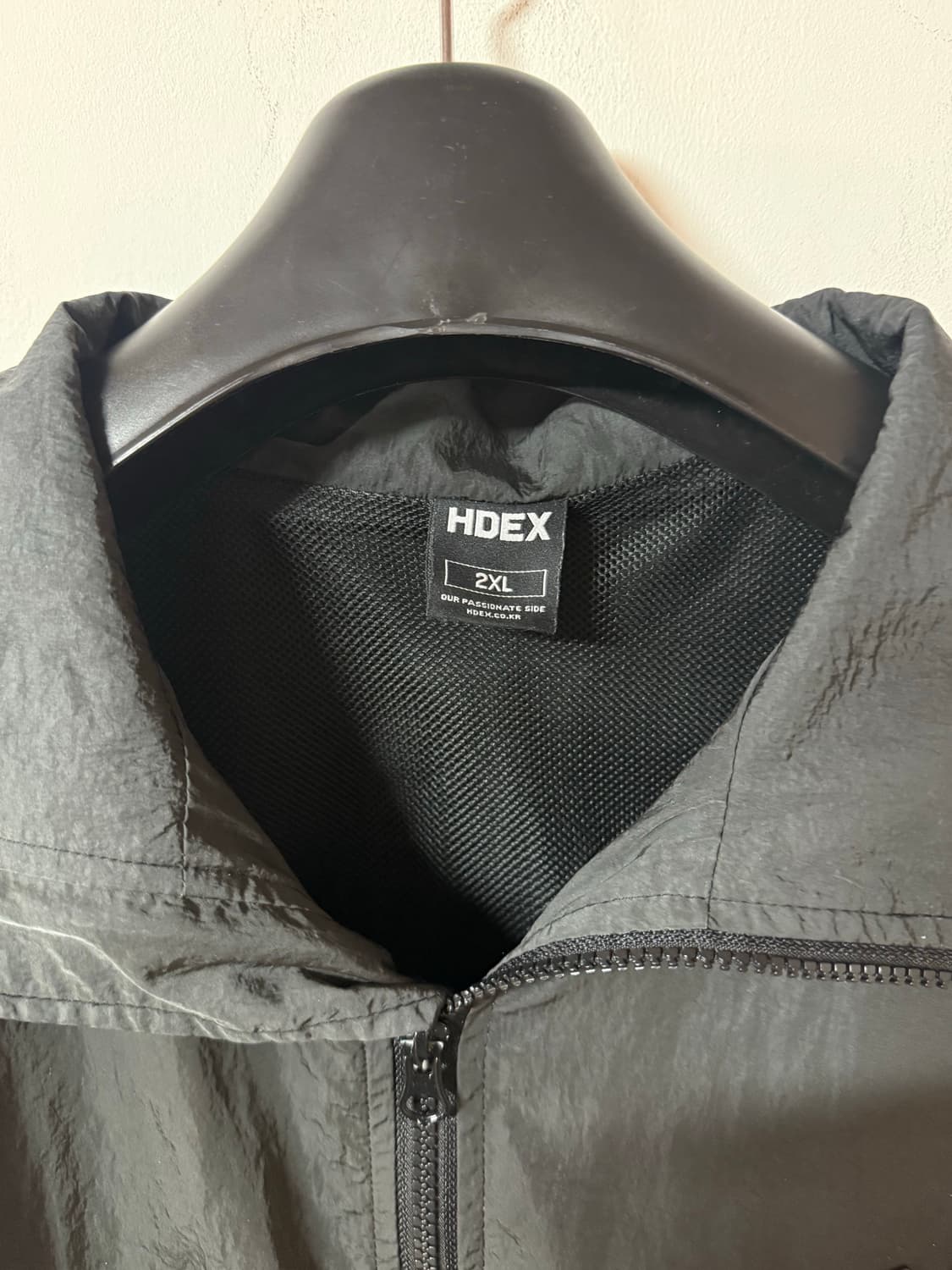 HDEX 블랙 나일론 바람막이 자켓 에어메쉬 2XL 오버핏 상품이미지5