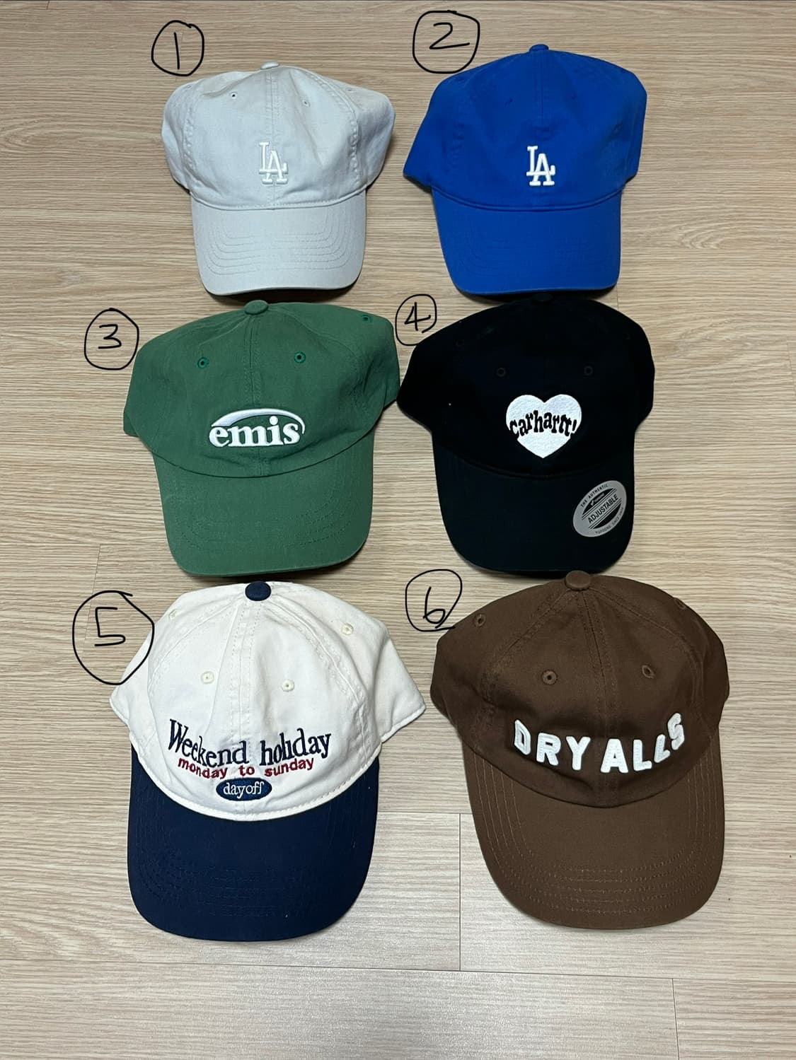 브랜드 모자 모음(휴먼메이드,칼하트,이미스,mlb) 상품이미지1